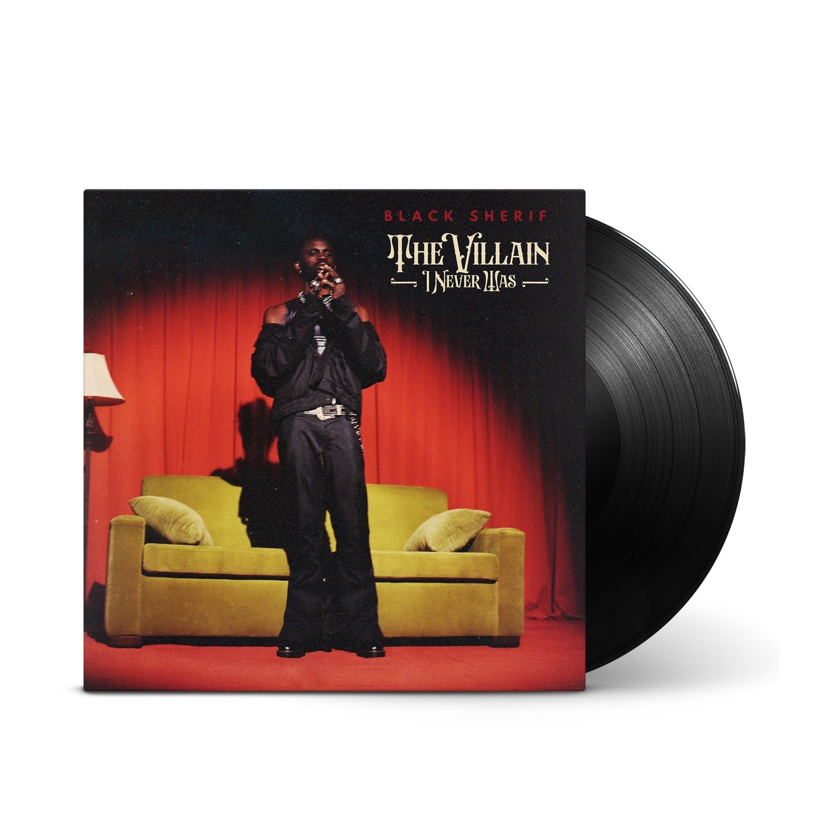 Black Sherif vinyl record album cover featuring the artist in a staged setting.