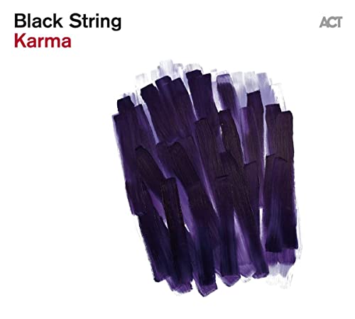 CD cover for Black String’s “Karma” with abstract purple brushstrokes.