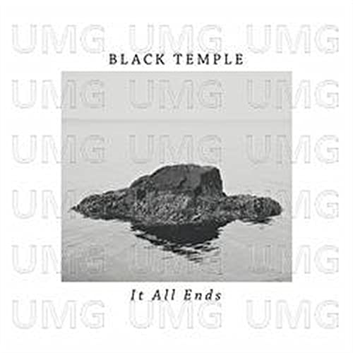 CD cover: black and white photo of a rock in calm water.