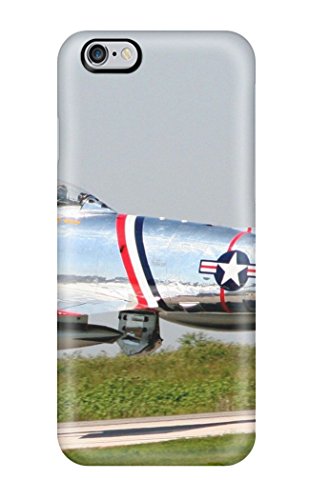 Phone case displaying a silver airplane with red and blue stripes.