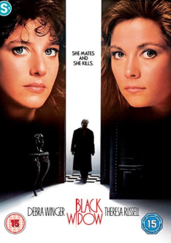 Black Widow DVD cover with portraits of Debra Winger and Theresa Russell.