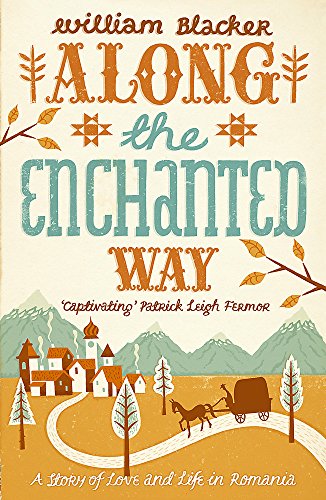 Book cover featuring a horse-drawn cart on a path near a village and mountains.