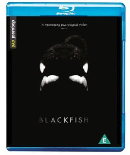 "Blu-ray case with black cover featuring orca's head and 'BLACKFISH' text."