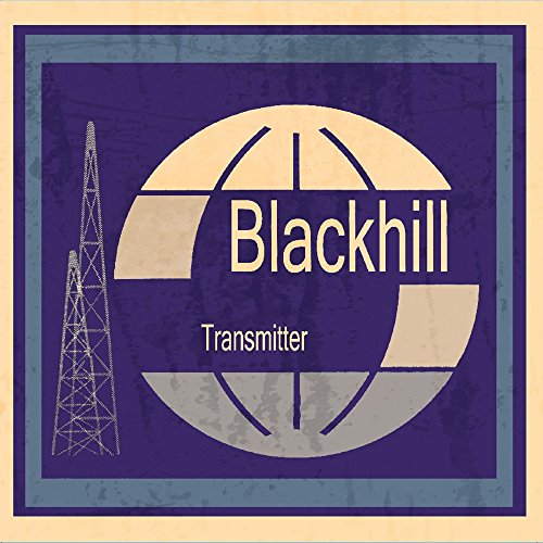 Blackhill Transmitter vinyl record cover with radio tower and wave graphic.