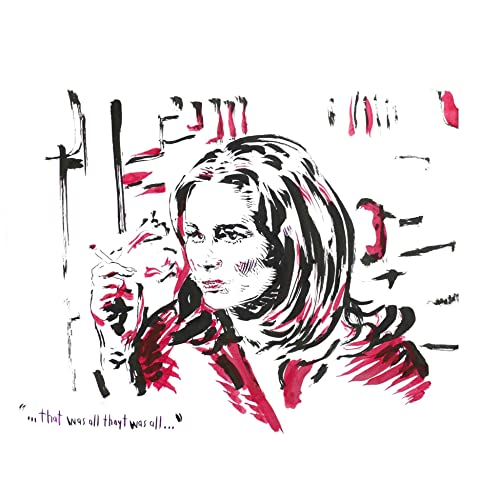 CD cover: Black and red ink-style portrait of a woman looking forward.