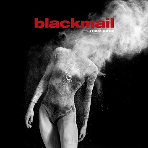 Blackmail CD cover: grayscale image of a figure dissolving into dust.