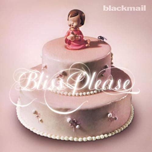Black vinyl record of Blackmail's "Bliss Please" album, remastered edition.