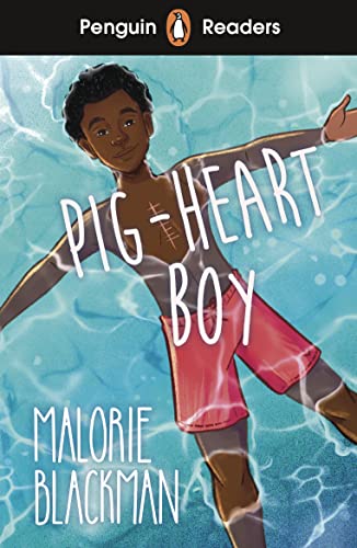 Book cover: "Pig-Heart Boy" featuring a boy swimming underwater.