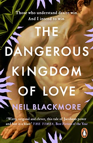 Book cover: “The Dangerous Kingdom of Love” featuring a shirtless man.