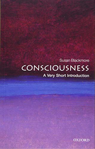 Book cover of Consciousness: A Very Short Introduction by Susan Blackmore with abstract background.