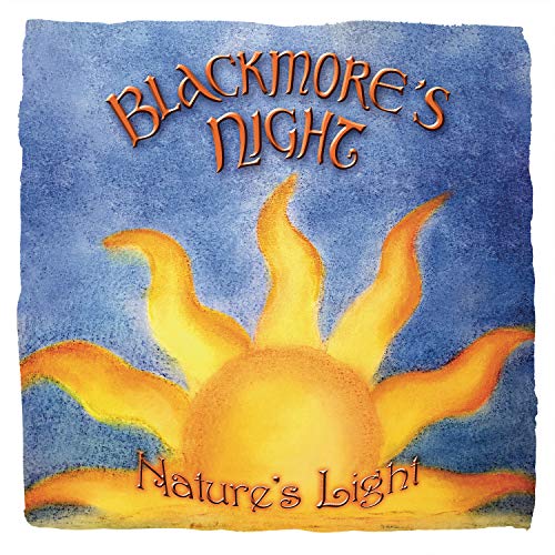 Blackmore’s Night album cover: a sunburst over a textured blue background.