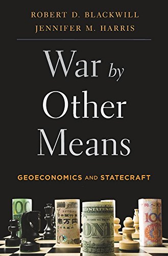 Book cover: "War by Other Means" with chess pieces and currency.