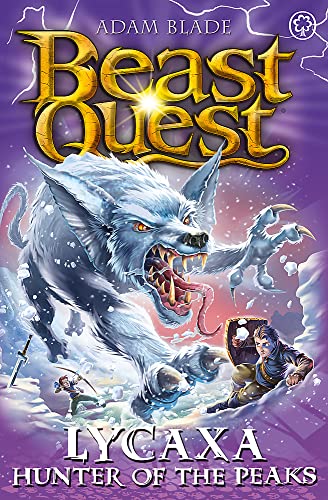 Book cover featuring a large, blue wolf-like beast and a knight.