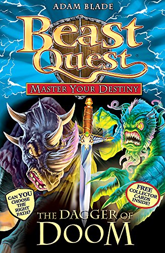 Book cover featuring a dagger between two fantastical, monstrous creatures.