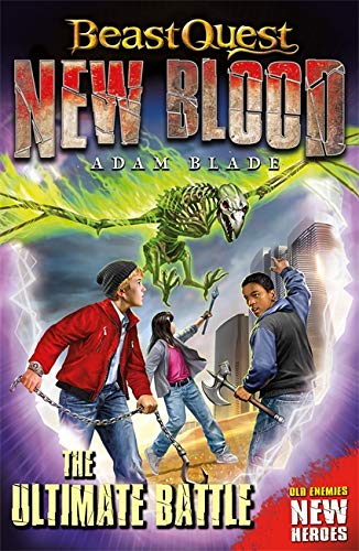 Book cover: three young heroes face a large, winged beast.