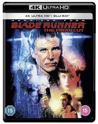 Blu-ray cover for “Blade Runner: The Final Cut” featuring Harrison Ford.