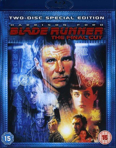 Blu-ray cover for “Blade Runner: The Final Cut” featuring Harrison Ford.