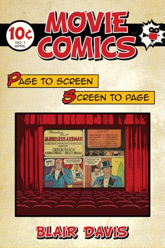 Comic book cover featuring a movie theater scene and text: "Movie Comics.