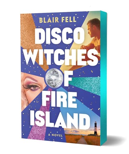 Book cover: “Disco Witches of Fire Island” with collage imagery.