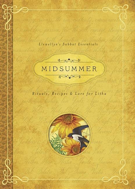 Yellow book cover with “Midsummer” text, sunflowers, and a swallow illustration.
