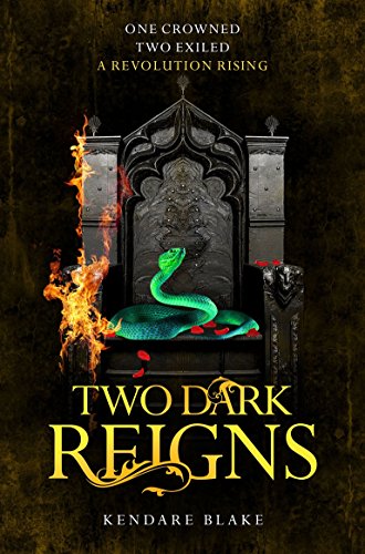 BookPictured book cover featuring a green snake on a dark throne with flames.
