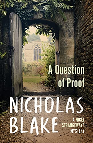 Book cover: stone archway, open door, and title “A Question of Proof.”