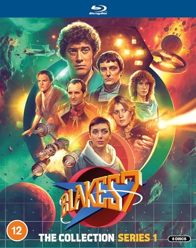 Blake's 7 Season 1 Blu-ray cover featuring the main cast in a space scene.