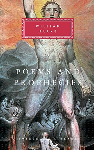 Book cover: "Poems And Prophecies" by William Blake, featuring a painting.