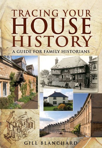 Book cover titled Tracing Your House History featuring historical and contemporary house photographs.