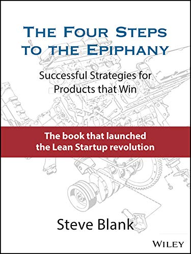Book cover: "The Four Steps to the Epiphany" by Steve Blank, with gears.