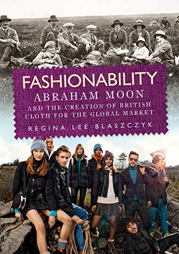 Book cover: "Fashionability" with historical and modern people in woolens.