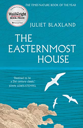 Book cover for The Easternmost House by Juliet Blaxland featuring seagulls over rocky cliffs.