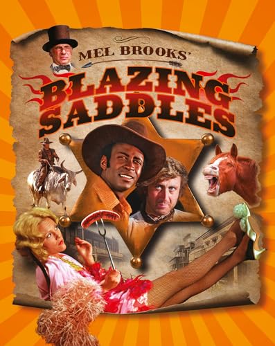 Blazing Saddles Blu-ray cover featuring Cleavon Little, Gene Wilder, and Madeline Kahn on parchment.