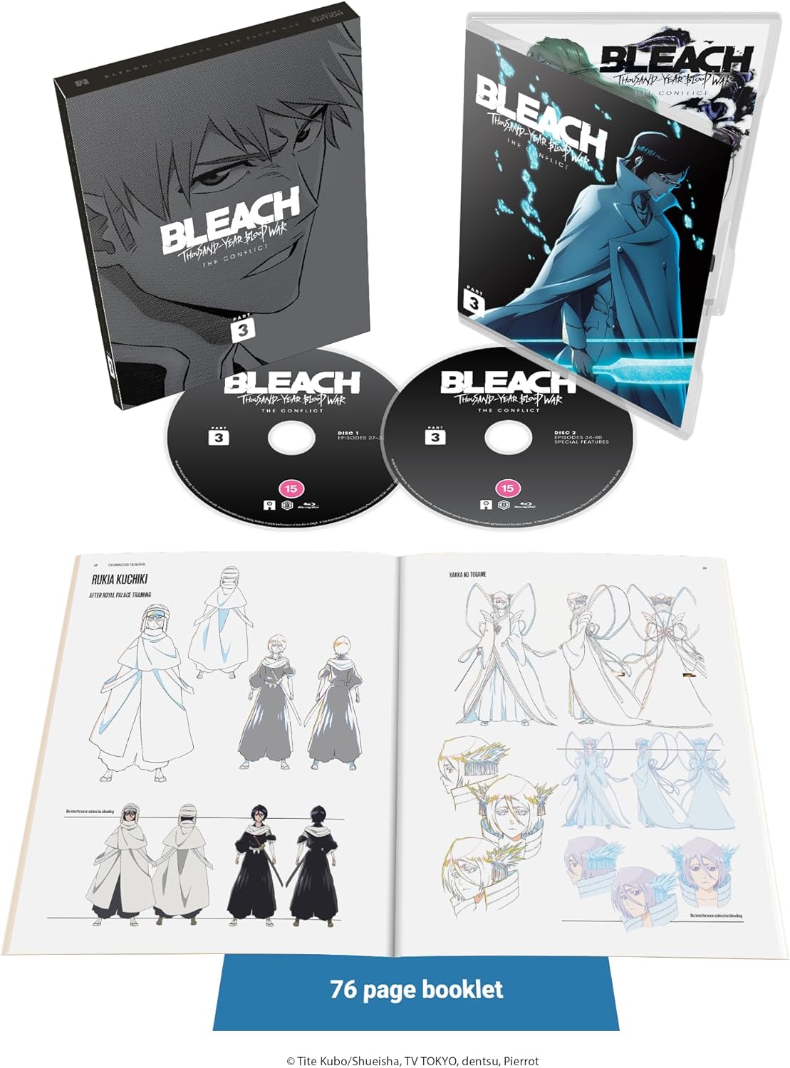 “BLEACH: Thousand-Year Blood War Part 3” Blu-ray case with discs and artbook.