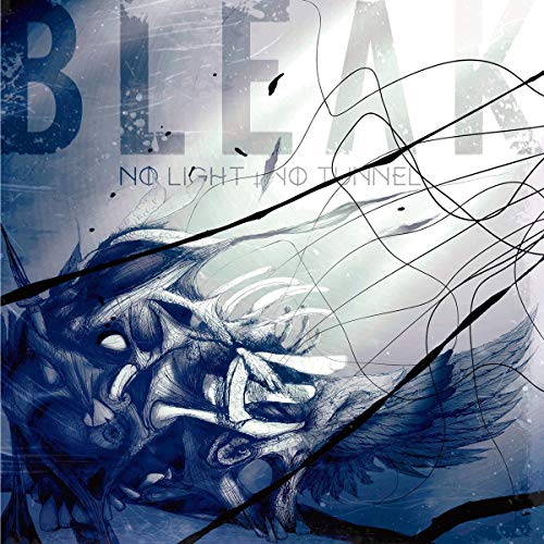 Album cover for "Bleak - No Light, No Tunnel" featuring distorted, skeletal imagery.