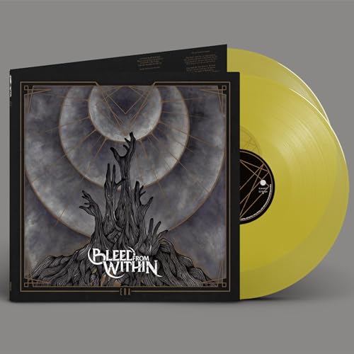 Bleed From Within "Era" vinyl record with yellow disc and dark cover art.