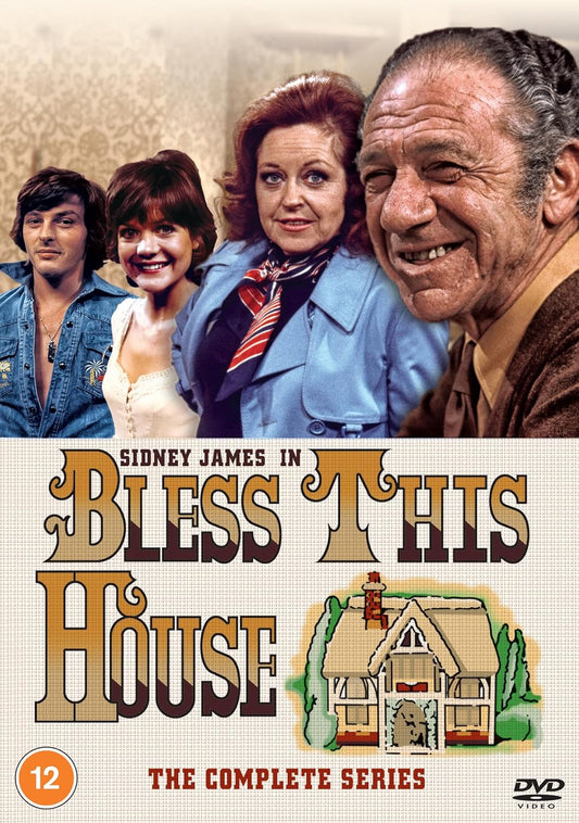 DVD cover for “Bless This House” featuring three smiling actors.