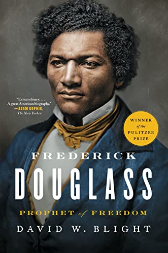 Book cover featuring a portrait of Frederick Douglass, with title and author.