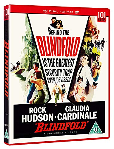 Blu-ray cover for the 1966 film "Blindfold" featuring cast portraits.