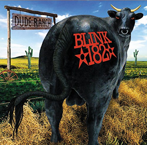 Blink-182’s “Dude Ranch” album cover: a black bull in a desert landscape.