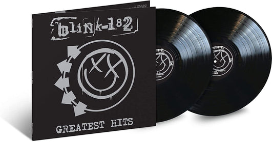Blink-182 Greatest Hits vinyl record gatefold sleeve with two black vinyl discs.
