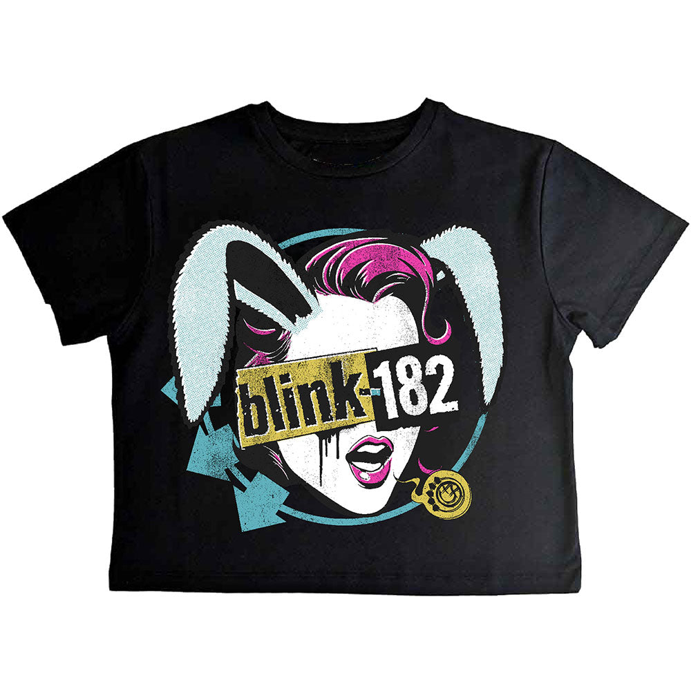 Black Blink-182 crop top, “Blind Date” album art, size X-Small.