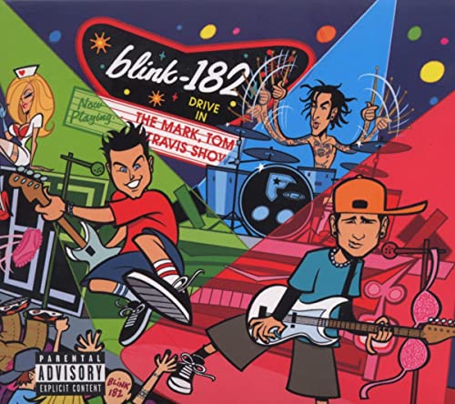 Cartoon album cover for Blink-182’s “The Mark, Tom and Travis Show.”