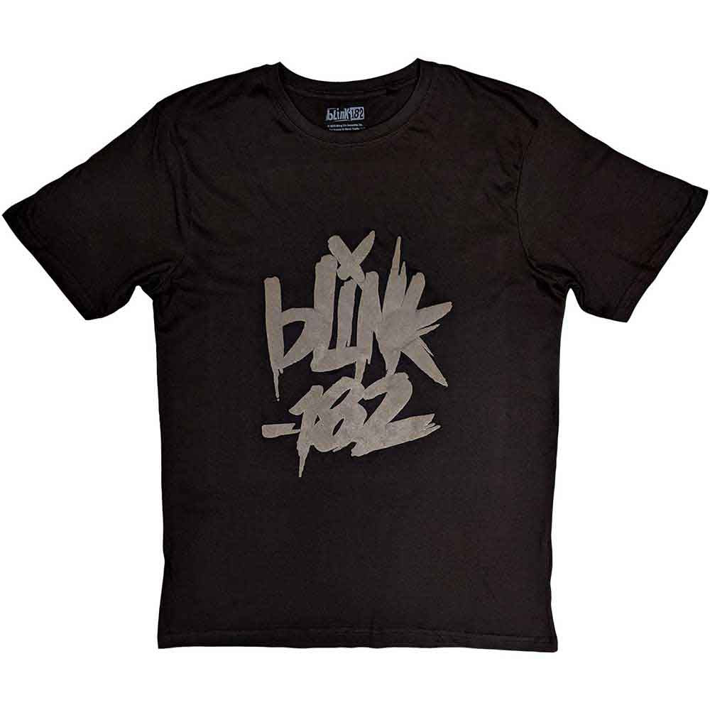 Black t-shirt with a neon pink Blink-182 logo, size X-Large.