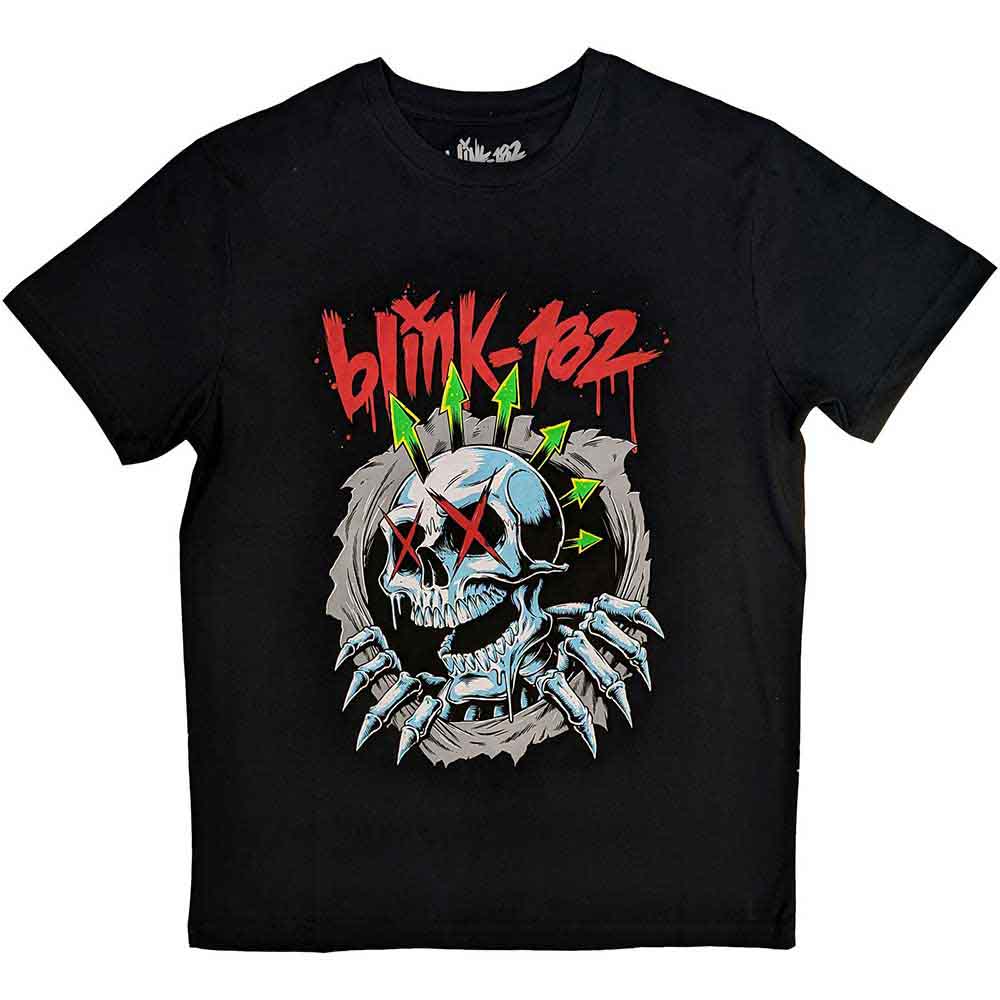 Black unisex t-shirt featuring a whiteCSC skull graphic with six arrows.LS.