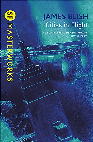 Book cover showing a skyscraper floating in space with a large spaceship behind it.
