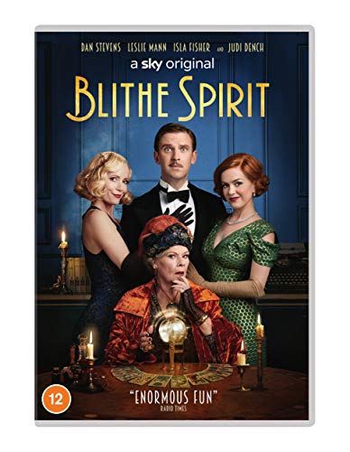 Blithe Spirit" DVD cover featuring four actors and a fortune teller.