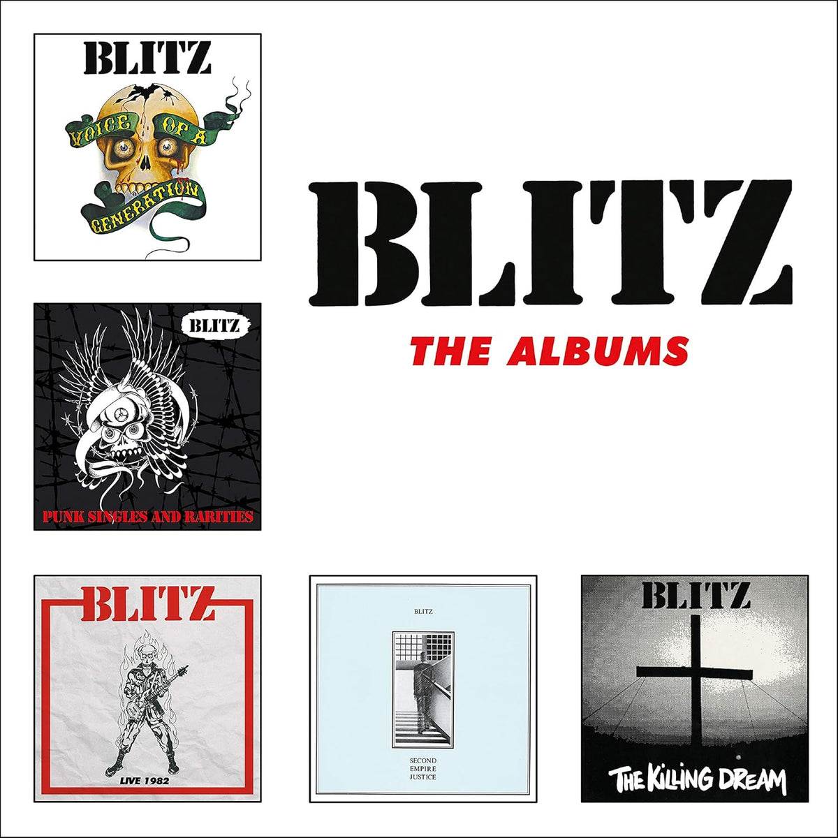 BLITZ 5CD clamshell box set with album cover images.