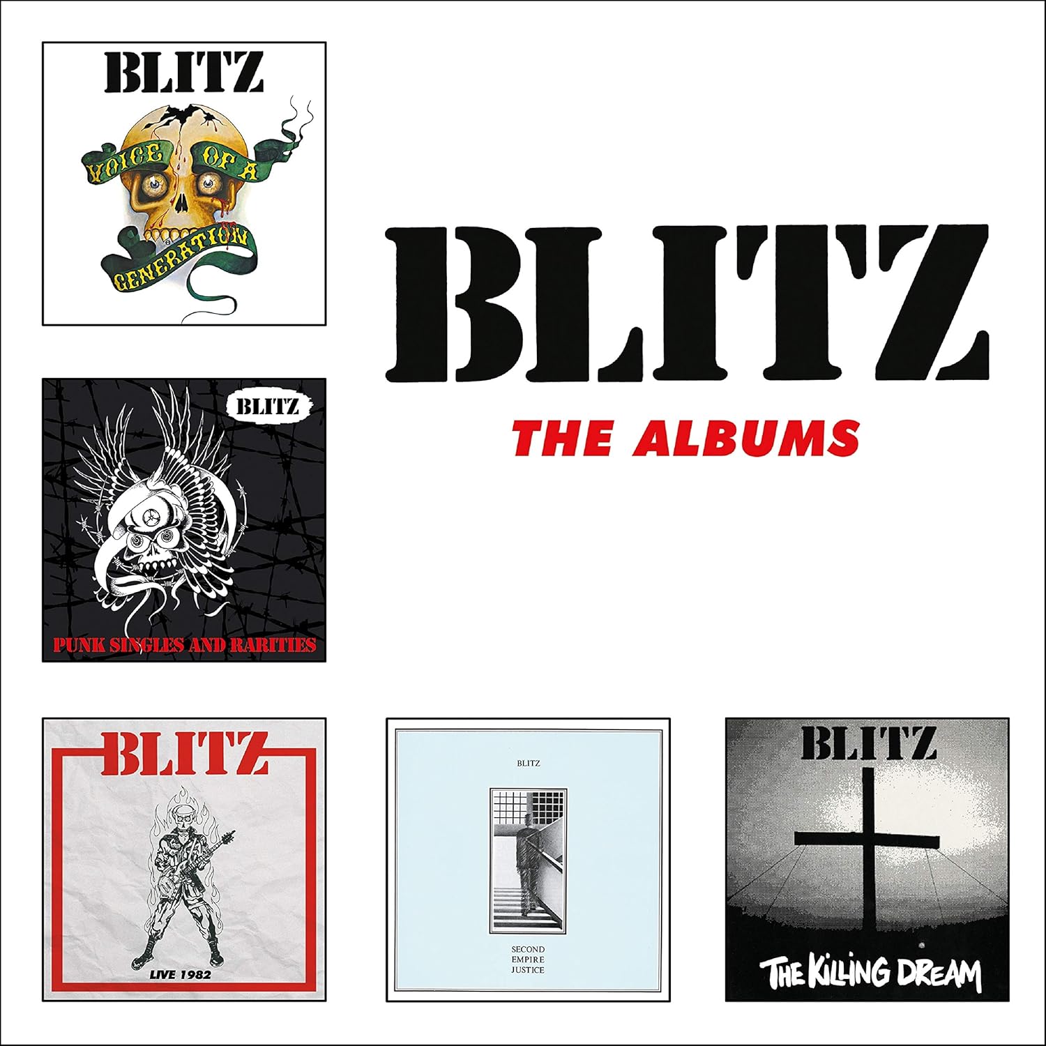 BLITZ 5CD clamshell box set with album cover images.