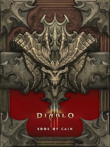 Book cover with a demonic skull and the title “Diablo: Book of Cain.”